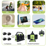 Convertisseur de puissance 300W pour batterie Mak Tas 18V, 4 ports DC 18V vers AC 110/220V, onduleur à onde sinusoïdale pure pour le camping et les situations d'urgence