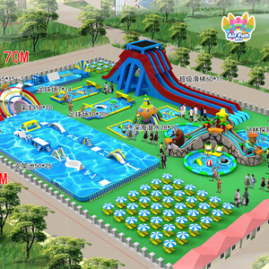 Équipement de jeux aquatiques commerciaux, parc aquatique gonflable mobile sur terre avec grand <span class=keywords><strong>toboggan</strong></span> aquatique <span class=keywords><strong>pour</strong></span> adultes - Product Image 6