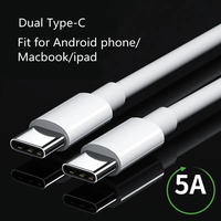 Prix de gros d'usine Câble de chargeur USB 1M 2M TPE 60W Type-C à Type-C 6A Câble de cordon de chargeur Câble Usb-C pour Iphone 15 16