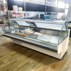 Thương mại siêu thị tủ lạnh phục vụ Over Counter Deli trường hợp <span class=keywords><strong>Showcase</strong></span> thịt làm lạnh với lưu trữ - Product Image 4