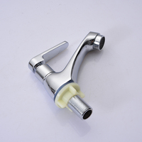 Robinet de lavabo en alliage de zinc pour commande en gros, eau froide, haute qualité, finition électrolytique