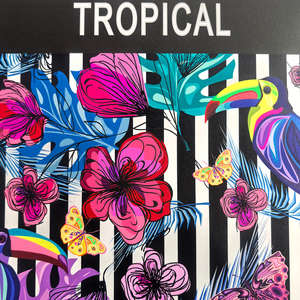 הדפסי אמנות מותאמים אישית צבע כחול/ורוד/ירוק דיו פוסטר דפוס דיגיטלי פלואורסצנטי זוהר עיטורים - Product Image 3