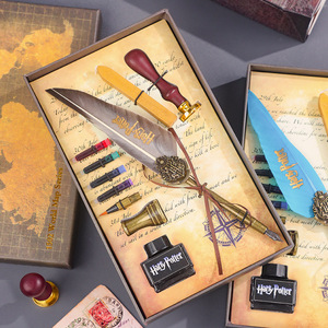 Kit de Caligrafía de Arte Antiguo, Sello de Cera Metálico y Pluma con Tinta para Escritura a Mano y Caligrafía - Product Image 4