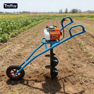 Trivella a Benzina 99cc con Carrello, Potente Trivella per Terreno per Vigneti - Product Image 1