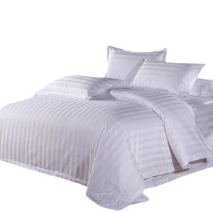 Set di <span class=keywords><strong>lenzuola</strong></span> a strisce bianche in cotone di puro cotone diretto da fabbrica set di <span class=keywords><strong>lenzuola</strong></span> King Size 6 pezzi biancheria da <span class=keywords><strong>letto</strong></span> in cotone doppio <span class=keywords><strong>per</strong></span> l'inverno - Product Image 4