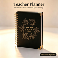 Carnet de notes A5 personnalisé en cuir/PVC à spirale, avec feuilles mobiles, pour enseignants, idéal comme organisateur ou planificateur, parfait pour les cadeaux