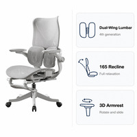 Chaise de bureau ergonomique moderne avec inclinaison synchronisée, soutien lombaire réglable, certifiée CE, robuste, en tissu mesh noir, pour bureau à domicile