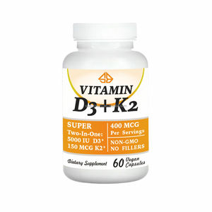 Suplemento Dietético de Vitamina D3 y K2 para Adultos, 60 Cápsulas, No Apto para Recién Nacidos ni Mujeres Embarazadas - Product Image 4