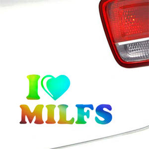 Calcomanía Divertida con la Frase 'I Love Milfs', para Ventana de Auto, Puerta, Parachoques, Laptop, Motocicleta, Vinilo, Regalo, Calcomanías Recortadas, Vidrio de Ventana de Laptop - Product Image 2