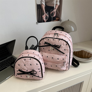 Sacs à dos pour femmes – Nouvelle collection été 2025 – Super tendance – Nœud papillon – Grande capacité – Sac d'école portable pour étudiantes - Product Image 1