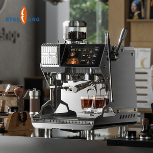 Cafetera Italiana de Acero Inoxidable, Cafetera Comercial Multifuncional para Cappuccino, Latte y Espresso - Product Image 1