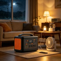 Banco de Energía Portátil para Exteriores de 1200W 1152Wh - Batería LiFePO4 con MPPT, Arrancador de Emergencia, Onda Sinusoidal Pura para Camping y Uso de Emergencia, Personalizable