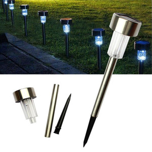 Venta caliente al aire libre cambio de color impermeable bolardo jardín camino iluminación entrada luces solares - Product Image 5