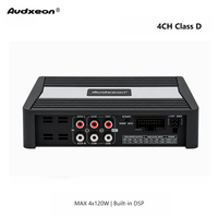 Amplificateur de voiture 4 canaux classe D avec processeur audio DSP 8 canaux intégré, puissance maximale 4x120W, amplificateur de bonne qualité