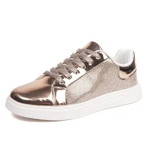 New Sneakers for Women Sparkle Tennis Shoes Glitter Bling Platform White Fashion Bedazzled Shoe wholesale high quality party