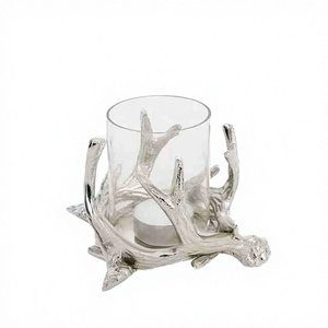 Designer Silver Votive Candle Holders Handmade Christmas Glass Aluminum Nickel Plated Home <b>Decor</b> Lighting <b>Jars</b> - Product Image 1