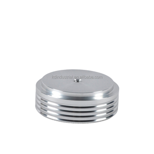 Pieds d'amplificateur en aluminium CNC 44x17mm, isolation anti-vibration HiFi <span class=keywords><strong>pour</strong></span> amplificateur à tubes, haut-parleur, lecteur CD avec anneau en silicone - Product Image 1