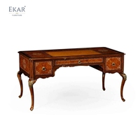 Bureau de direction de luxe EKAR Windsor Heritage |   Table d'écriture de style britannique sculptée à la main |