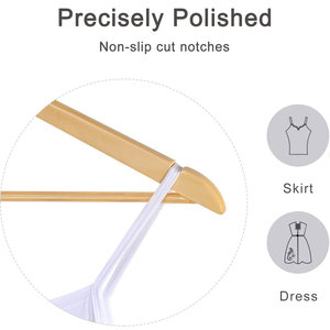 20 + Yrs OEM Nhà Sản Xuất Tùy Chỉnh Bằng Gỗ Móc Siêu Thị Người Bán Hàng Tốt Nhất Gỗ Cơ Bản Móc Áo - Product Image 5