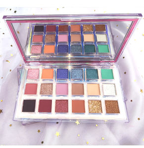 <span class=keywords><strong>Huda</strong></span>-sombra de ojos moji de 18 colores, <span class=keywords><strong>paleta</strong></span> de sombra de ojos personalizada de alta pigmentación vegana, varios colores, con prensa de cromo - Product Image 2