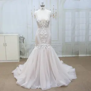 Fashional Backless Tulle Mermaid Wedding Dress Trung Quốc