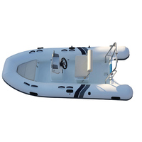Bateau pneumatique en fibre de verre blanc certifié CE RIB-390B - Yacht sportif pour loisirs et divertissements, sauvetage