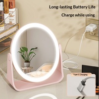 High Quality 5X Magnifying Vanity Makeup Mirror Zinc Alloy Finish 3 Color LED Lights Adjustable Brightness Personalized Rotating