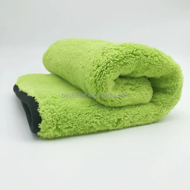Asciugamano per autolavaggio in microfibra di corallo Premium 40 cm x 40 cm 1200GSM per asciugatura lucidante con dettagli automatici, peluche spesso morbido