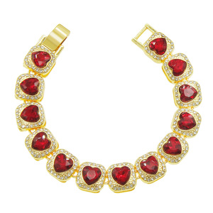 <b>Red</b> Love Rhinestone <b>Bracelet</b> <b>Bracelet</b>, Men and Women Cool Personalized Couple <b>Bracelet</b> Jewelry Tanjing Fashion Lijing Necklace - Product Image 1