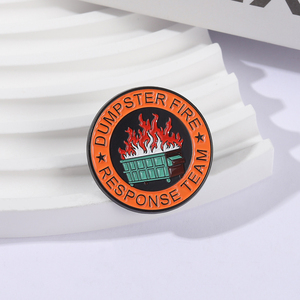 Dumpster Fire Response Team Broche Esmalte Pins Custom <span class=keywords><strong>Trash</strong></span> Fire Sarcastic Broches Mochila Solapa Insignia Joyería Regalo para Amigo - Product Image 2