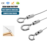 Clip de câble en fil de laiton argenté réglable 1,2 mm pour luminaires suspendus, luminaires LED, suspension de plafonnier