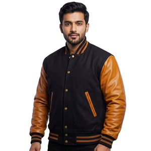 Veste de baseball décontractée personnalisée avec logo, style universitaire, pour hommes - Product Image 1