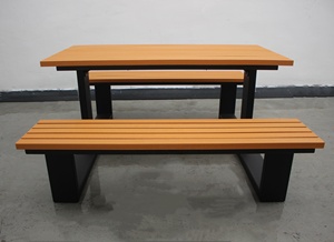 <span class=keywords><strong>Mesa</strong></span> de Picnic Moderna para Exteriores con Banco, de Madera Compuesta, para Patio o Jardín, Venta de Fábrica - Product Image 4