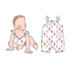 Özel Tasarım Bebek Tulumu Elastik Süt Proteini Elyaf Kumaş Yazlık Fırfırlı Kolsuz Esnek Bebek Tulumu Bebek Sporları İçin Uygun - Product Image 4