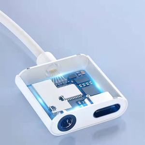 Adaptateur <span class=keywords><strong>USB</strong></span> Type C 2 en 1 avec audio 3.5mm et chargeur pour ordinateur portable Adaptateur de prise auxiliaire pour téléphone portable Type C Direct Stock - Product Image 5