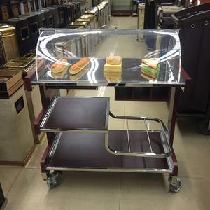 Carrito de Repostería de Acero Inoxidable C-27 con 3 Niveles, Tapa Abatible y Ruedas para Pasteles, Tartas y Panadería - Product Image 4