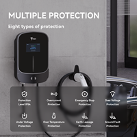 Chargeur mural TPSON 32A 220-240V pour VE, prise Type 2/GBT, avec carte magnétique, OCPP 1.6J, nouveau, IP65, pour parking commercial
