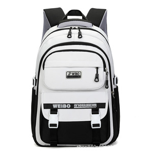 Weibo Student <b>Backpack</b> 15 Inches Color Blocking Girls <b>School</b> Education <b>Backpack</b> With Interior Zipper Pocket - Product Image 4