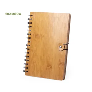 Quaderno in bambù con chiusura - gadget sostenibili - Product Image 1