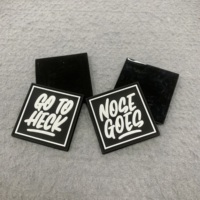 Étiquettes de vêtements personnalisées avec logo, accessoires, patchs en PVC souple noir à coudre, fabricant de patchs en caoutchouc plastique écologiques