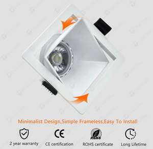 Thiết Kế Mới Đèn Chiếu Xuống Điểm Bằng Nhựa PVC Thiết Kế Mới Đèn Chiếu Âm Trần Hình Vuông Tròn Bằng Nhựa ABS Đèn Led Mr16 Gu10 - Product Image 2