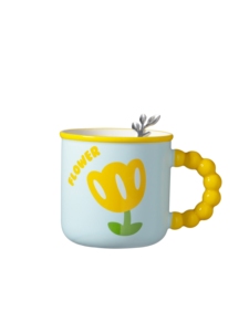 Customised Tulip Printed 340Ml Colorful Milk <b>Cup</b> <b>Reusable</b> Coffee <b>Cup</b> Sublimation Mug Porcelain Mugs Customized Mug With Logo - Product Image 6