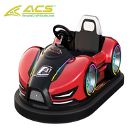 Voiture de sport rouge ACS, véhicule d'amusement à pédales, éclairé, pour salle de jeux intérieure, divertissement commercial, certifié CE, modèle ACS-0786-K