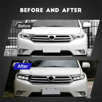 Para Toyota Highlander 2011-2013, Conjunto de Faros Delanteros LED Modificados, Repuesto de Faros para Automóvil, Suministro de Fábrica, Piezas de Automóvil -- Un Par