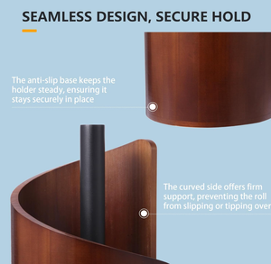 Paper <strong>Towel</strong> Holder <strong>Wooden</strong> Standing Paper <strong>Towel</strong> Roll <strong>Stand</strong> for Rustic Farmhouse &amp; Cottagecore Decor, Kitchen Bathroom Essential - Product Image 3