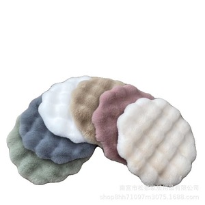 Round Plush Pet Bed <b>Mat</b> Soft Fluffy <b>Cat</b> Sleeping Cushion Four Seasons Warm Floor Pad For Indoor <b>Cats</b> - Product Image 5