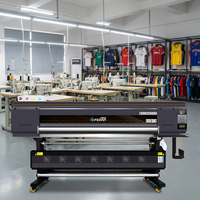 Machine d'impression par sublimation automatique à 4 têtes pour T-shirts, largeur 1,9 m, encre pigmentée, pour tête d'impression I3200, Nouveauté, Offre Spéciale