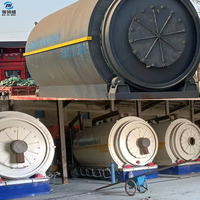 Usine de pyrolyse à crémation thermique pour boues d'huile et déchets plastiques intermittents, transformant les matériaux usagés en mazout combustible