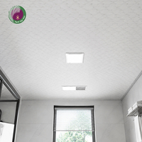 Panneaux de plafond en PVC imperméables pour salle de bain, installation facile, carreaux de plafond pour la décoration des zones humides intérieures