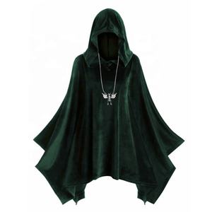 Capas de diablo Unisex adulto Halloween máscara de terciopelo capa con capucha traje Medieval mago <span class=keywords><strong>bruja</strong></span> vampiro gótico Cosplay <span class=keywords><strong>disfraz</strong></span> - Product Image 4